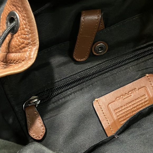 Men’s brown leather coach backpack - Picture 11 of 16